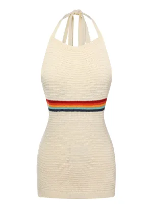1950s Rainbow Stripe Knit Tank Top