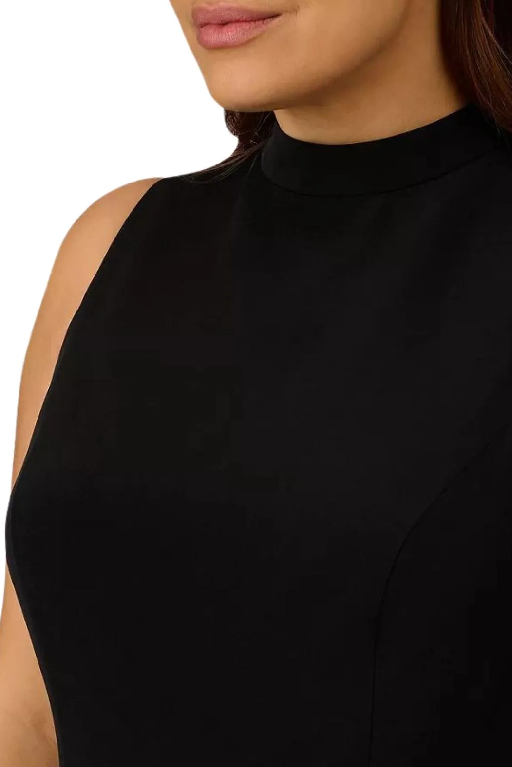 Adrianna Papell Sleeveless Cropped Overlay Jumpsuit ( Plus Size )