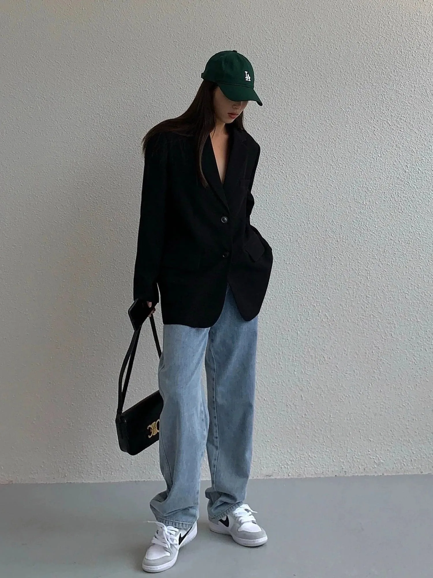Autumn Collection - Black Loose-Fit Korean Style Jacket