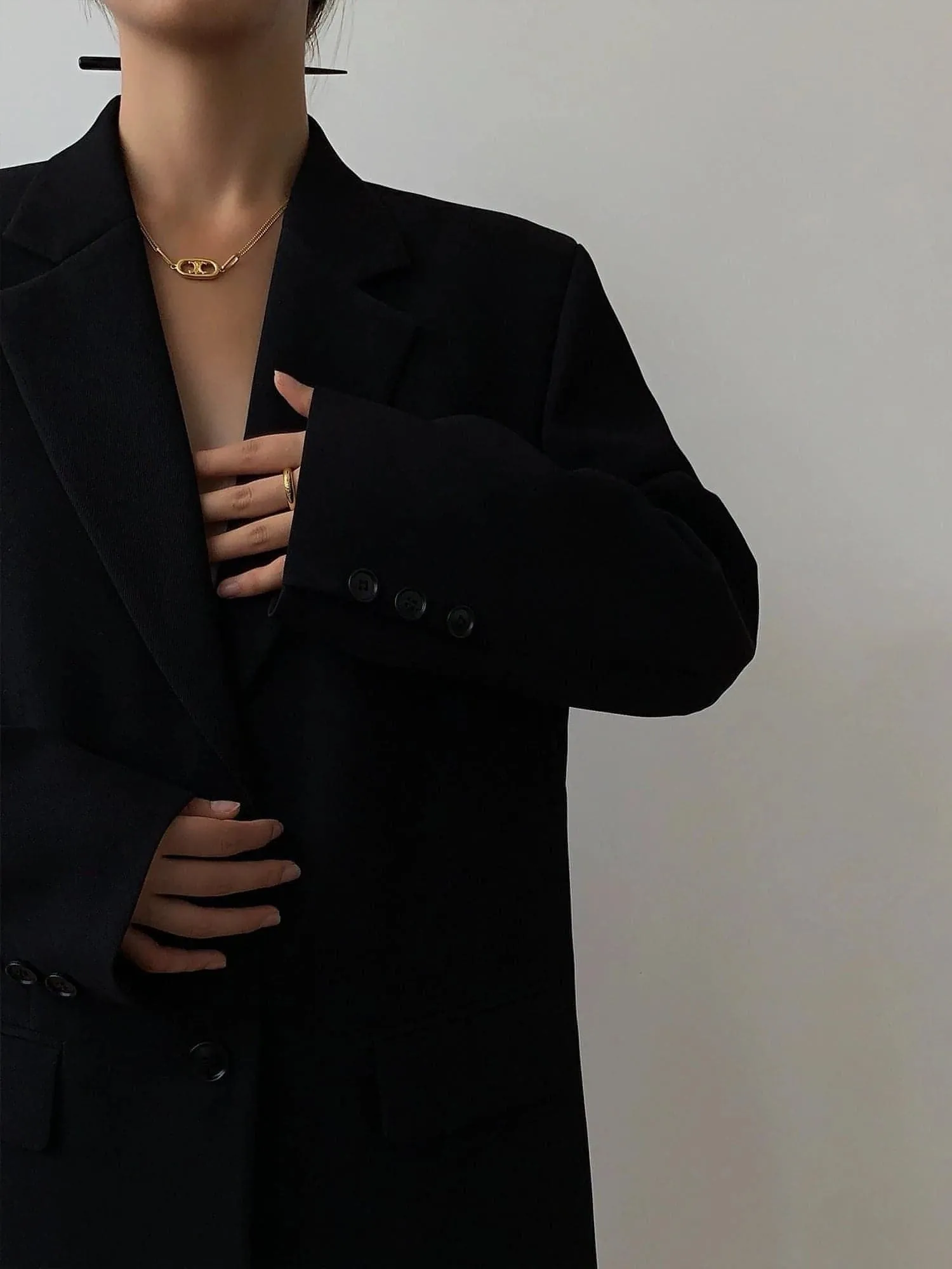 Autumn Collection - Black Loose-Fit Korean Style Jacket