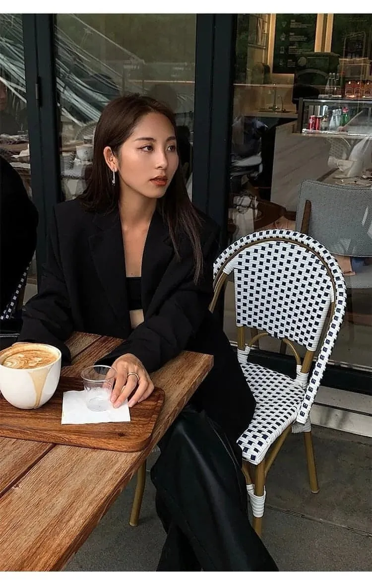 Autumn Collection - Black Loose-Fit Korean Style Jacket