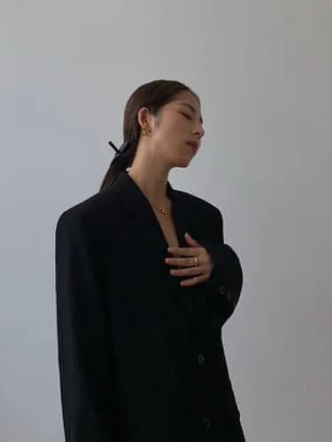 Autumn Collection - Black Loose-Fit Korean Style Jacket