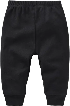 Baby Boys' Pull-on Sweatpants Infant Boy Elastic Jogger Pants Toddler Cotton Basic Solid Athletic School Trousers