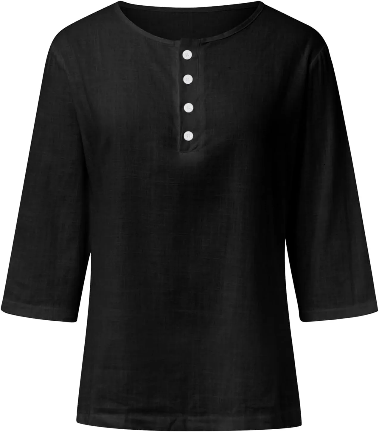 Boho Tops for Women Cotton Linen Blouse Cute Tunics Tops Embroidered Bohemia Shirts Loose Fit Beach Vacation Blouse