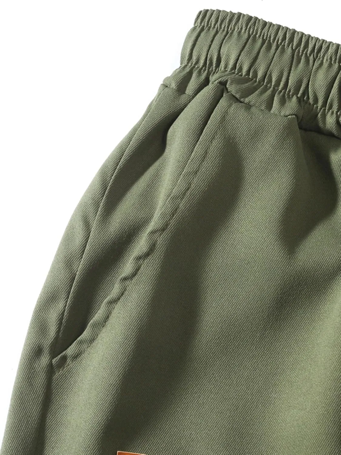Cargo Pants for Men Slim Fit Elastic Waisted Baggy Stretch Joggers Lightweight Athletic Drawstring Hiking Pants with Pockets