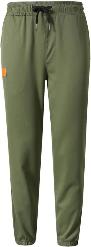 Cargo Pants for Men Slim Fit Elastic Waisted Baggy Stretch Joggers Lightweight Athletic Drawstring Hiking Pants with Pockets