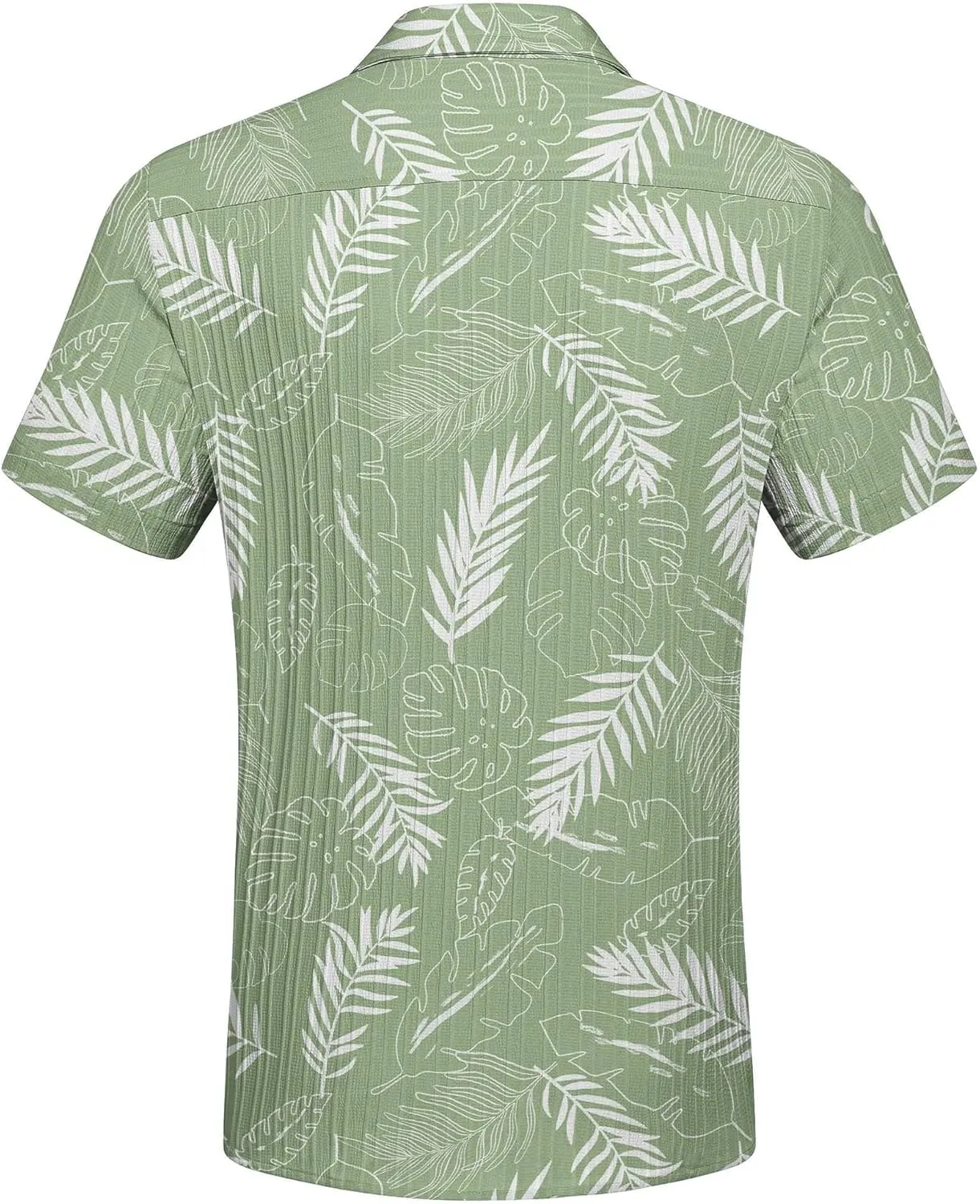 COOFANDY Men's Casual Button Down Shirts Short Sleeve Textured Summer Beach Shirt with Pocket