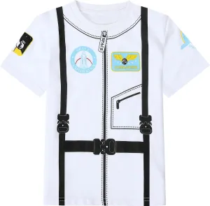 COSLAND Boys and Toddlers' Cotton Print Short Sleeve T-Shirt, Novelty Crew Neck Tee, 2T-Large