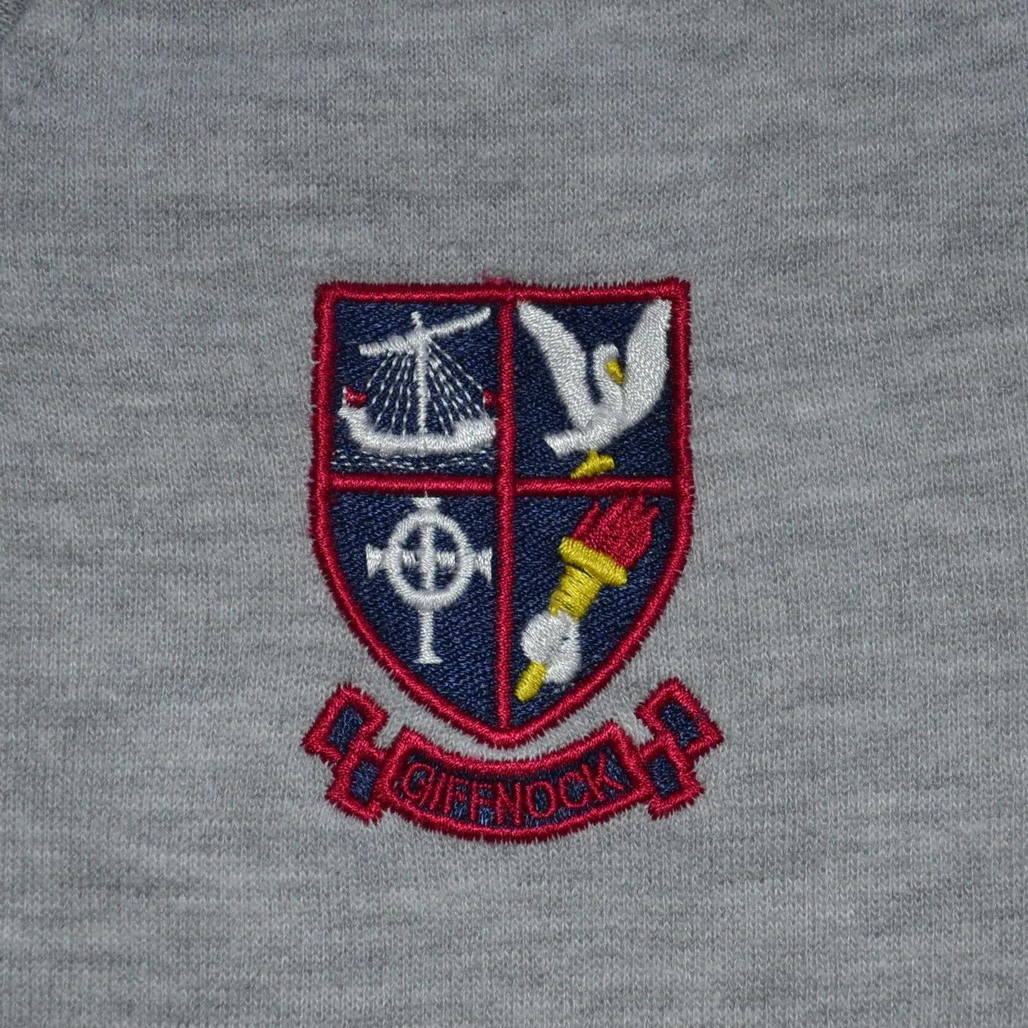 *Giffnock Primary light grey V-neck sweatshirt