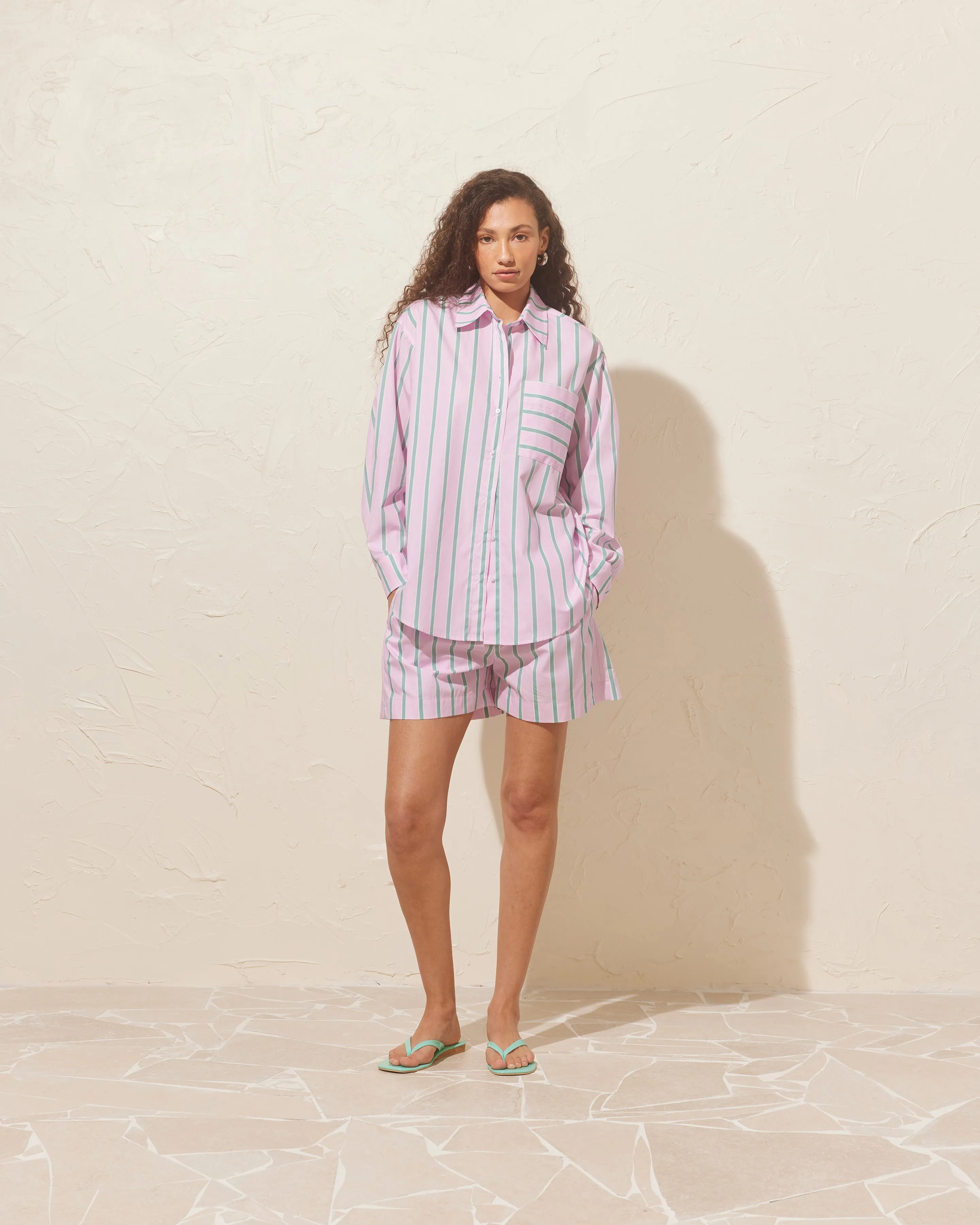 IDA SHIRT PINK APPLE STRIPE