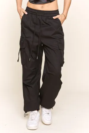 J.NNA Multi Pocket Cargo Pants with Elastic Waist
