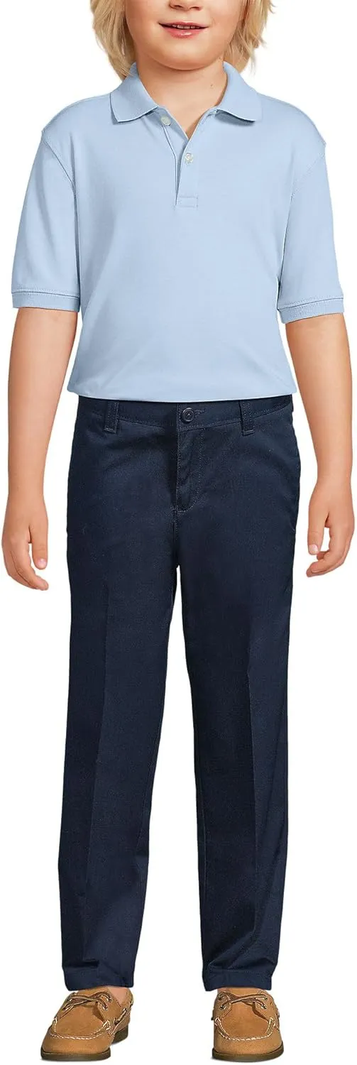 Lands' End School Uniform Kids Short Sleeve Interlock Polo Shirt
