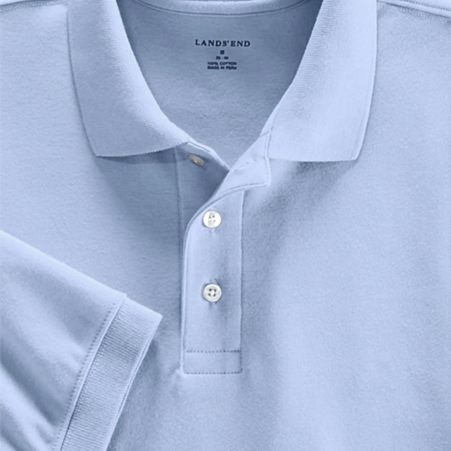 Lands' End School Uniform Kids Short Sleeve Interlock Polo Shirt