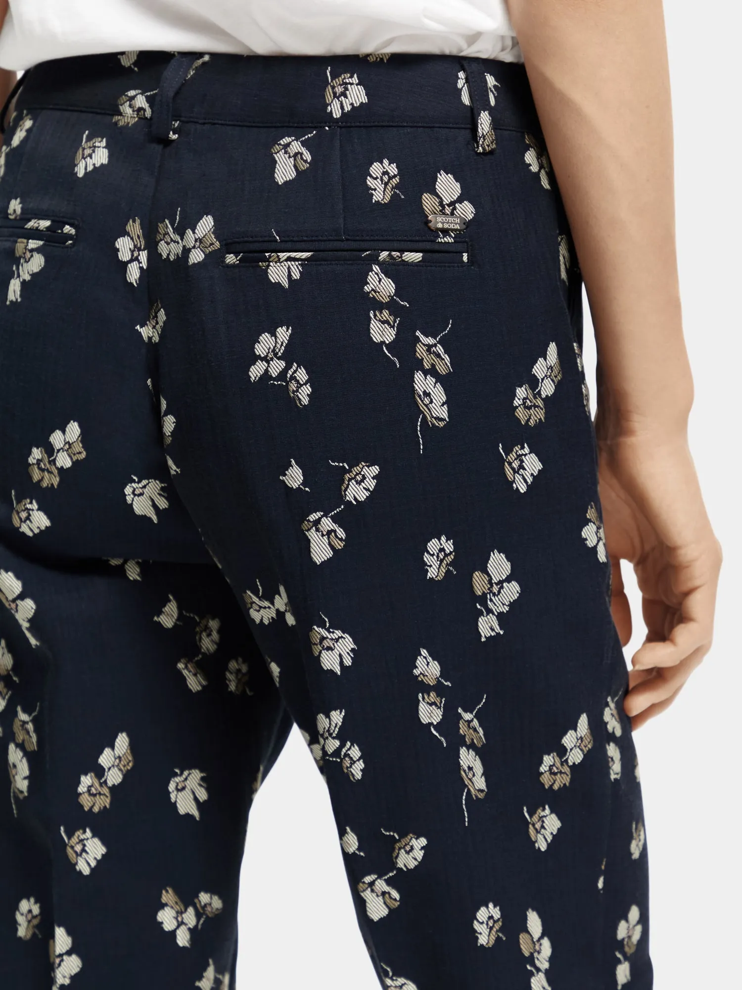 Lowry mid-rise slim-fit jacquard pants