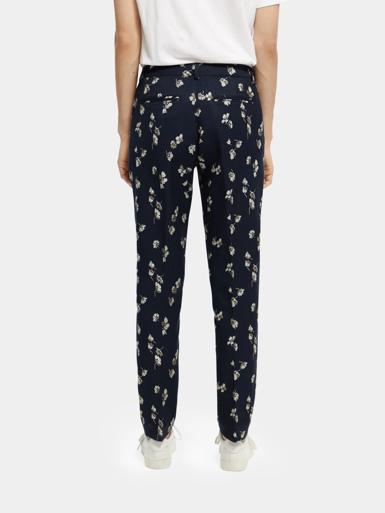Lowry mid-rise slim-fit jacquard pants