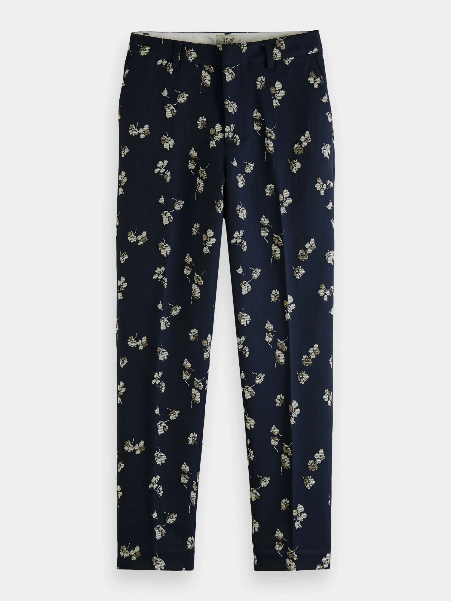 Lowry mid-rise slim-fit jacquard pants