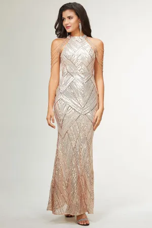 Lydia Sequin Mermaid Evening Dress