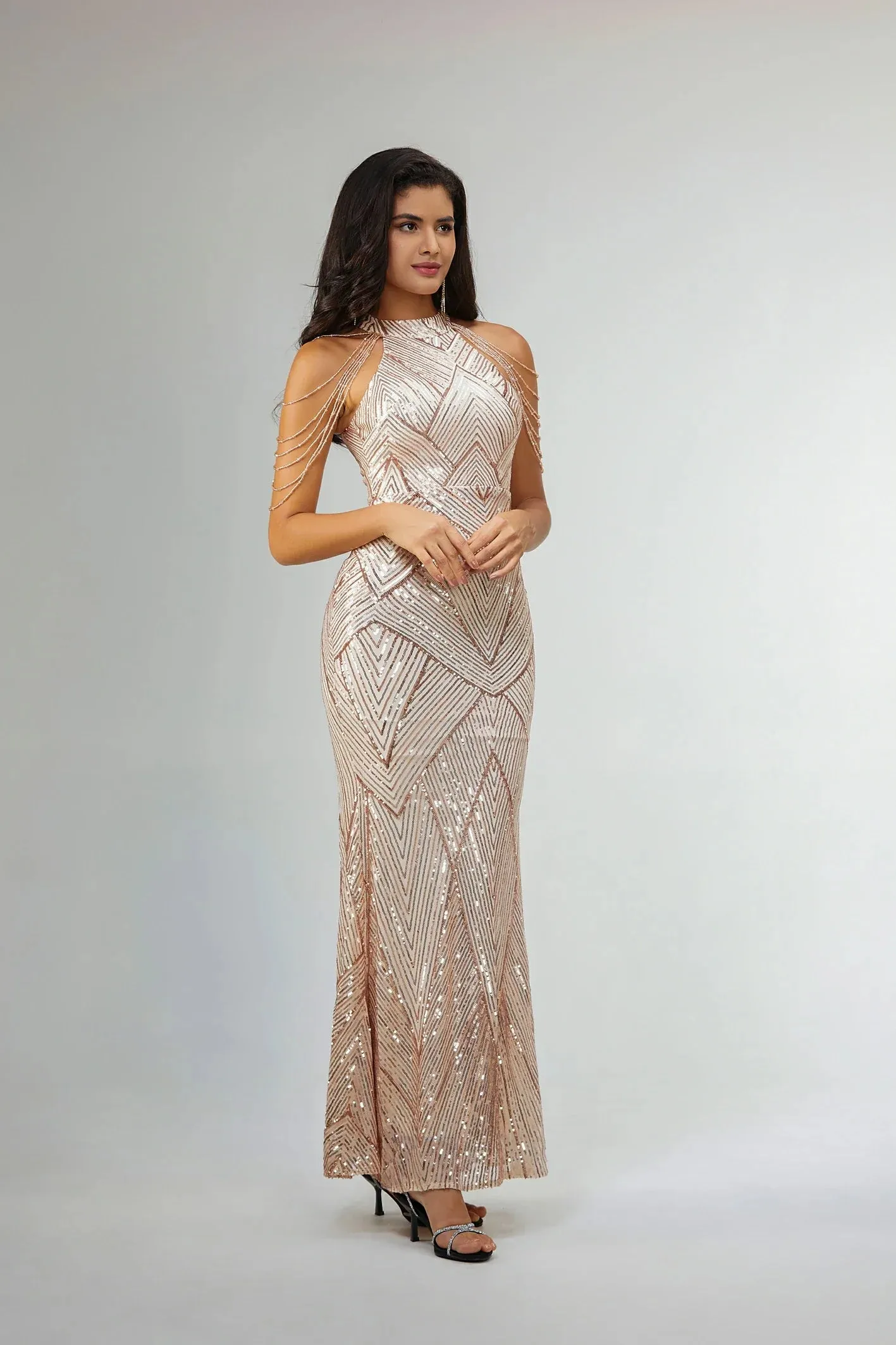 Lydia Sequin Mermaid Evening Dress