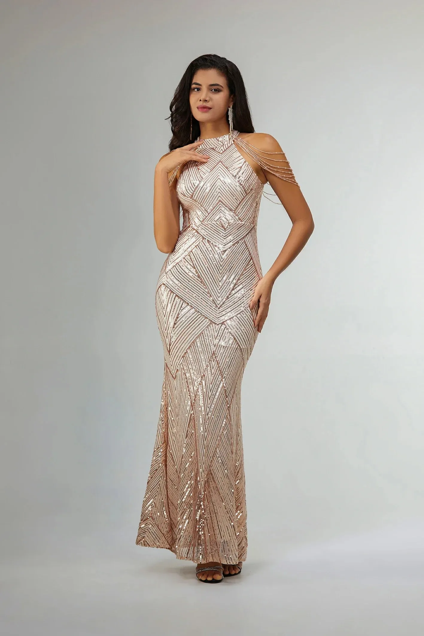 Lydia Sequin Mermaid Evening Dress