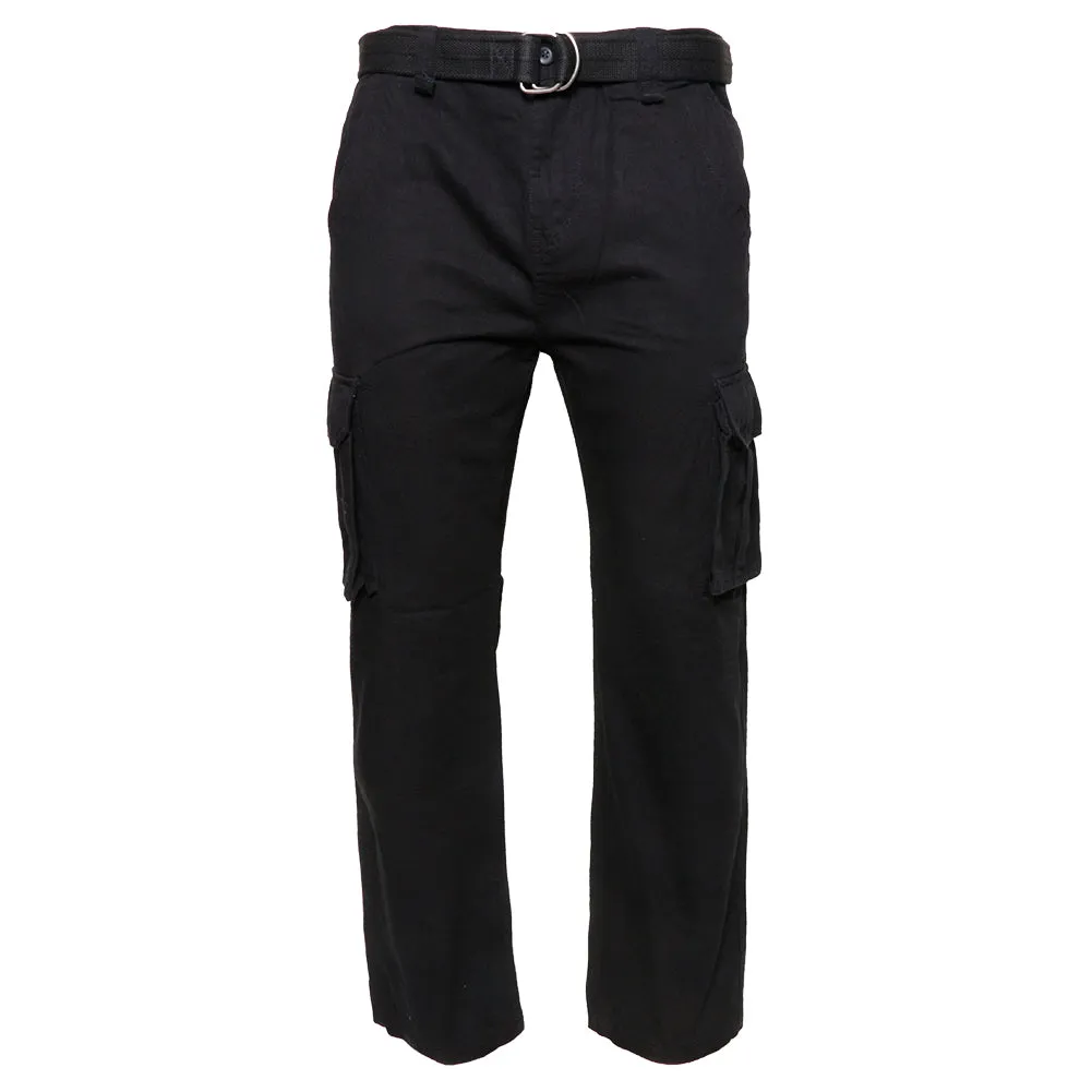 Mens Cargo Camo Pants Button Multi Pocket Lightweight Cotton Army Regular Fit
