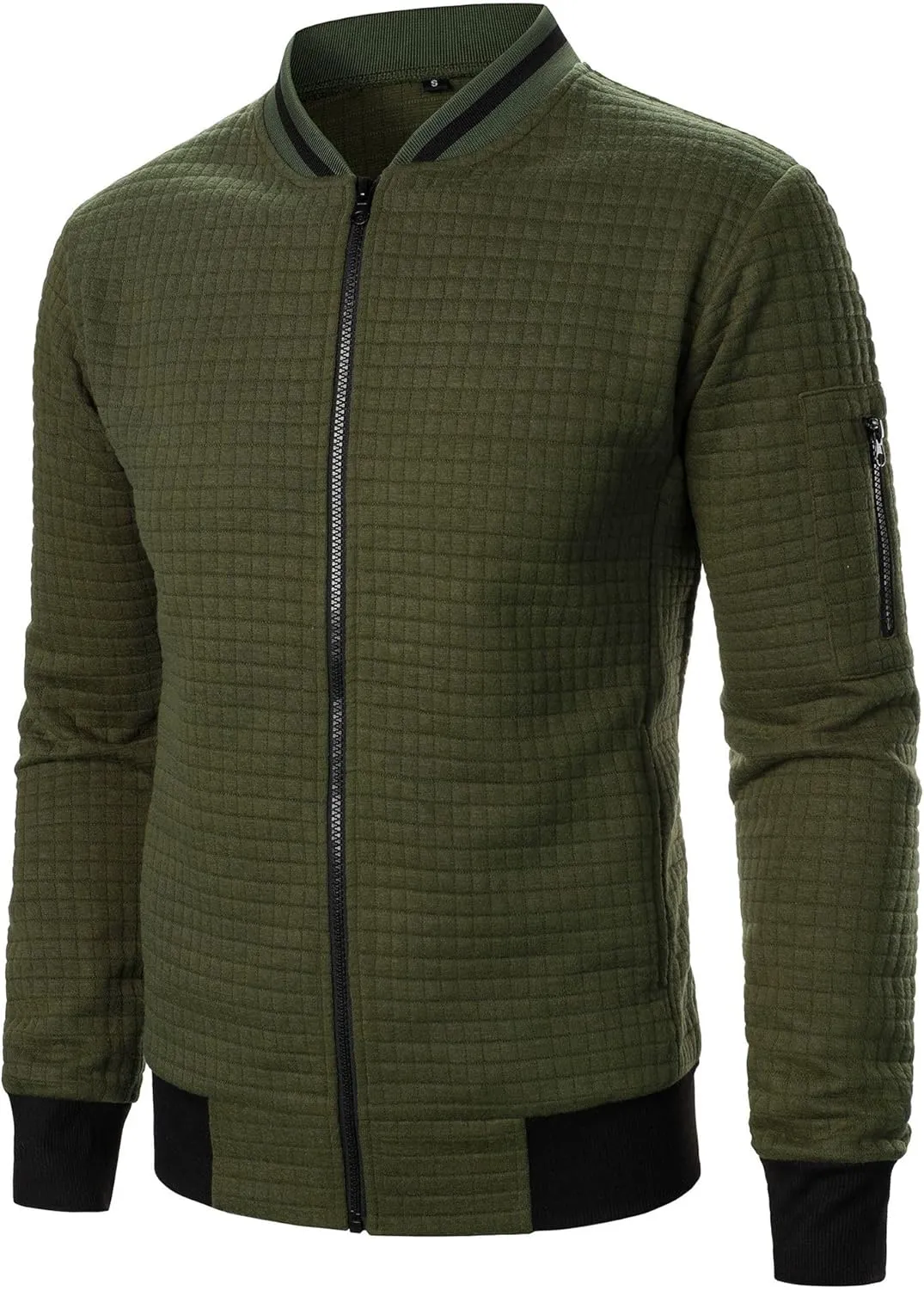Mens Lightweight Jacket Casual Stylish Bomber Jacket Varsity Coat for Men Fall Spring Regular Fit Jackets