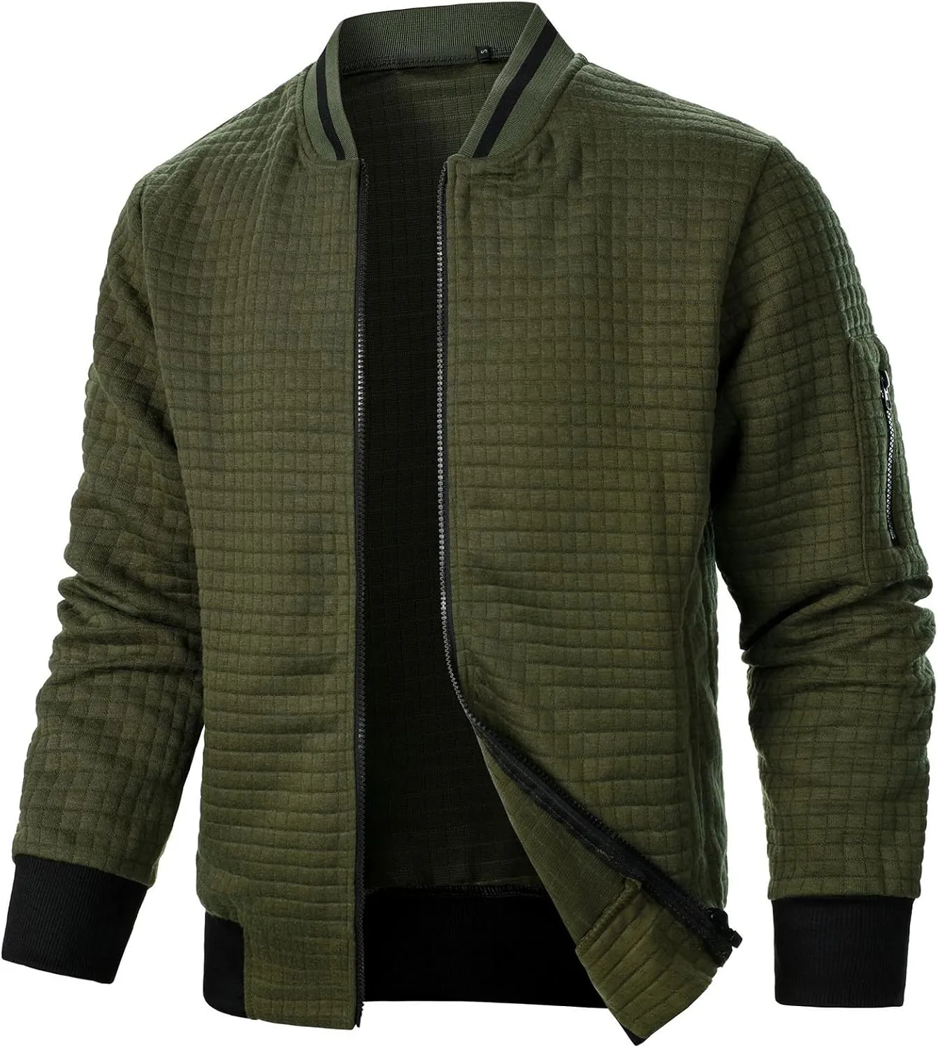 Mens Lightweight Jacket Casual Stylish Bomber Jacket Varsity Coat for Men Fall Spring Regular Fit Jackets