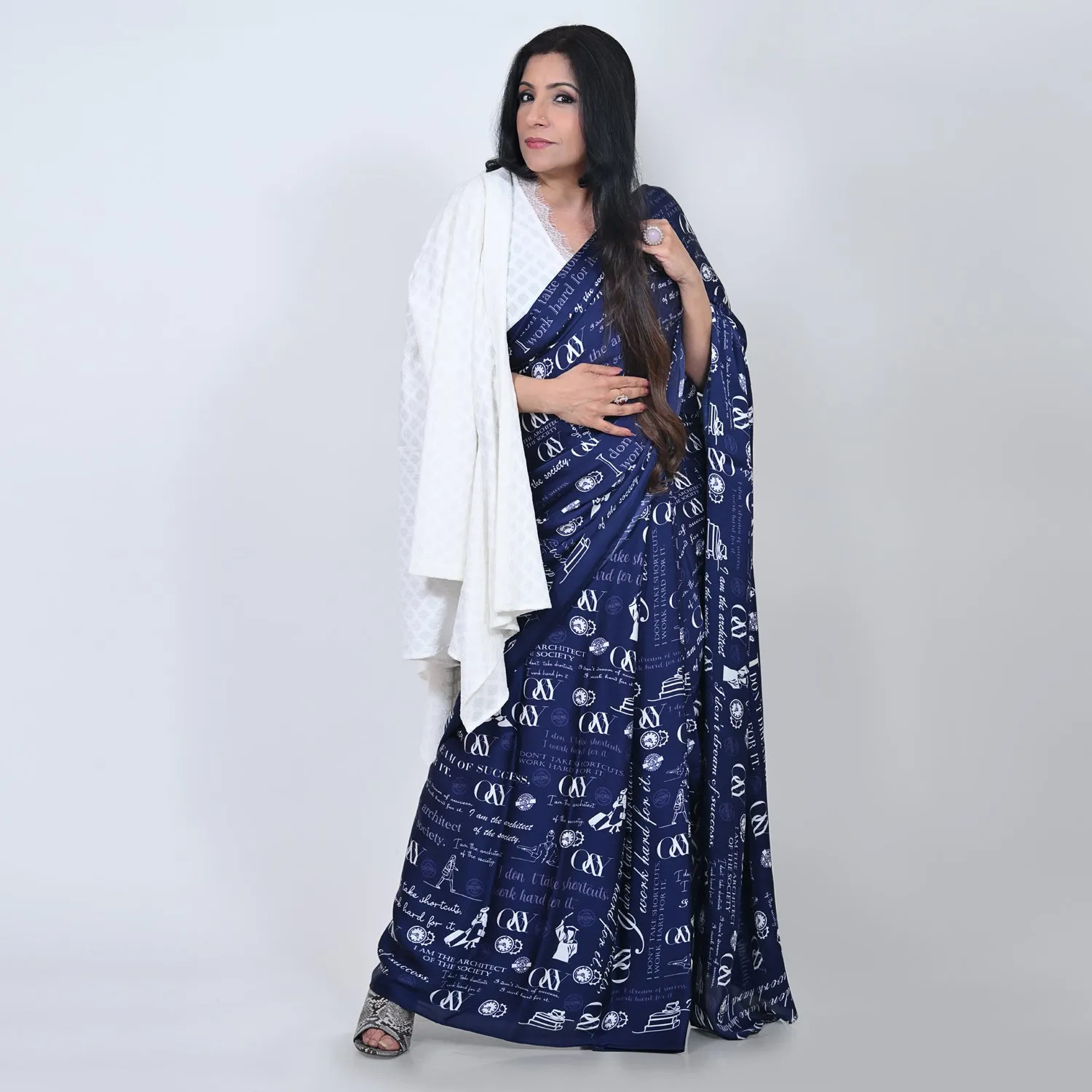 O&Y Print Saree
