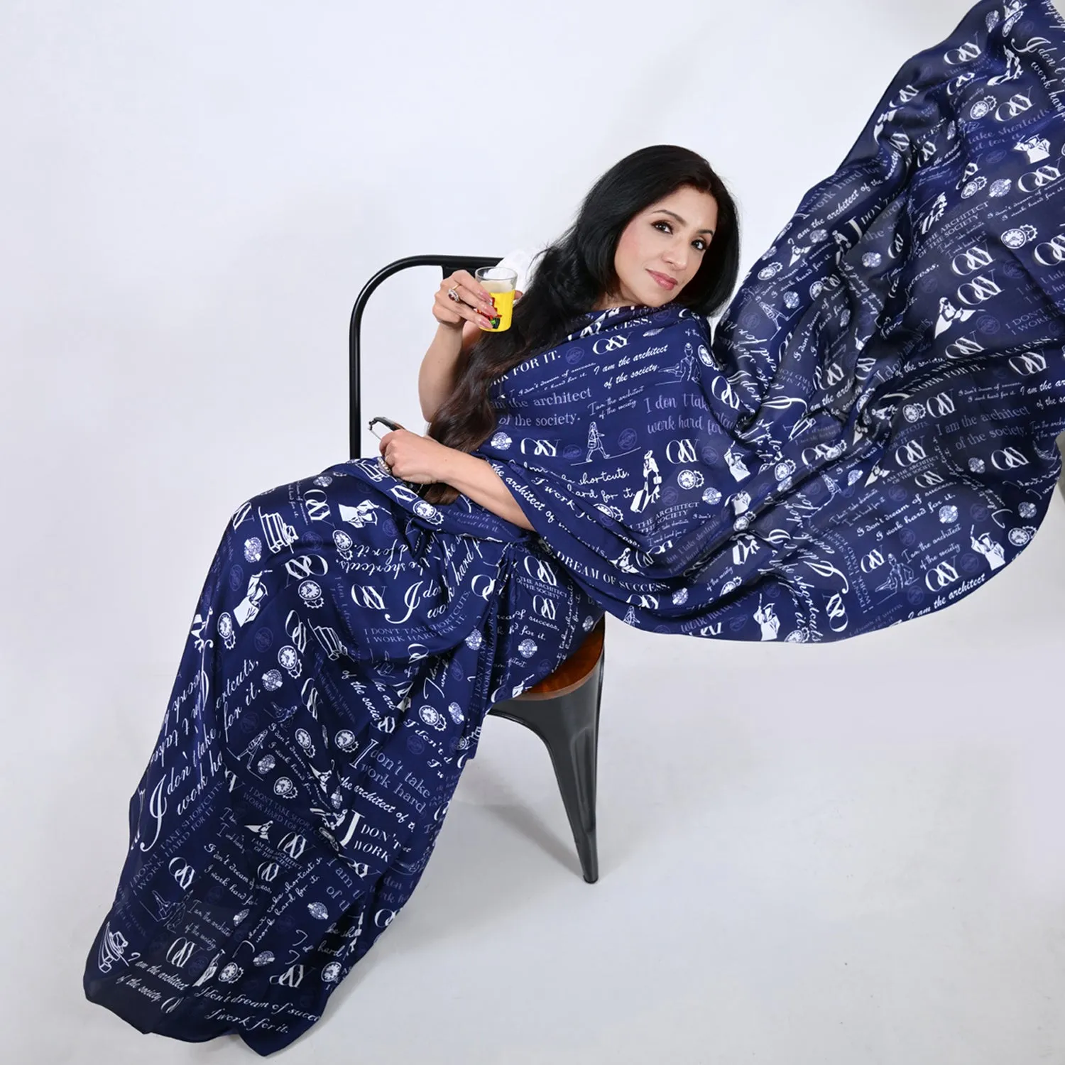 O&Y Print Saree