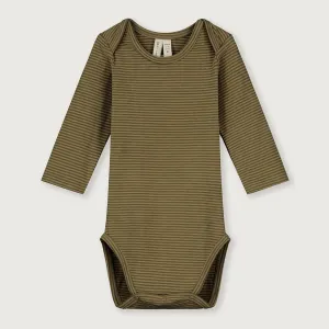 Onesie Longsleeve Olive Green Peanut