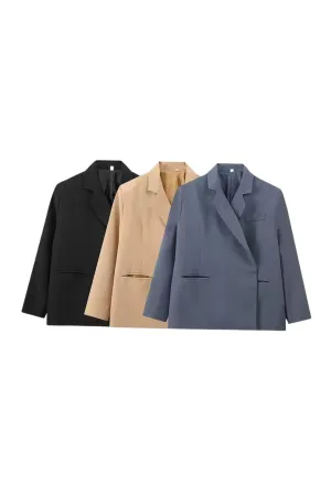 'Penelope' Loose-Fit Blazer Jacket （3 color)