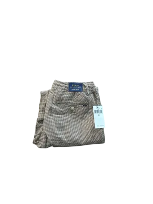 Polo Ralph Lauren Mens Slim Fit fit Dress Pants Small  Beige Plaid