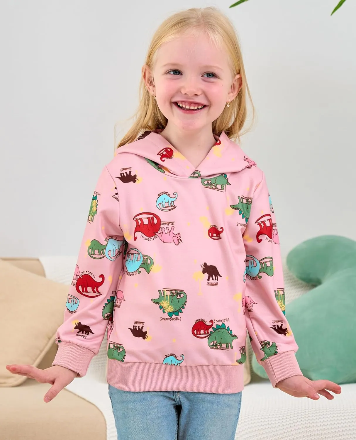 Popshion Toddler Girls Hoodies Kids Pullover Sweatshirt Butterfly Sweater Casual Hoodies Sweatshirts Long Sleeve Shirts Tops