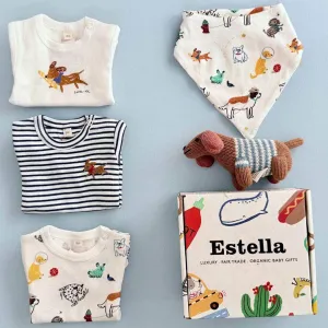 Puppy Tails Organic Baby Gift Set for Little Dog Lovers