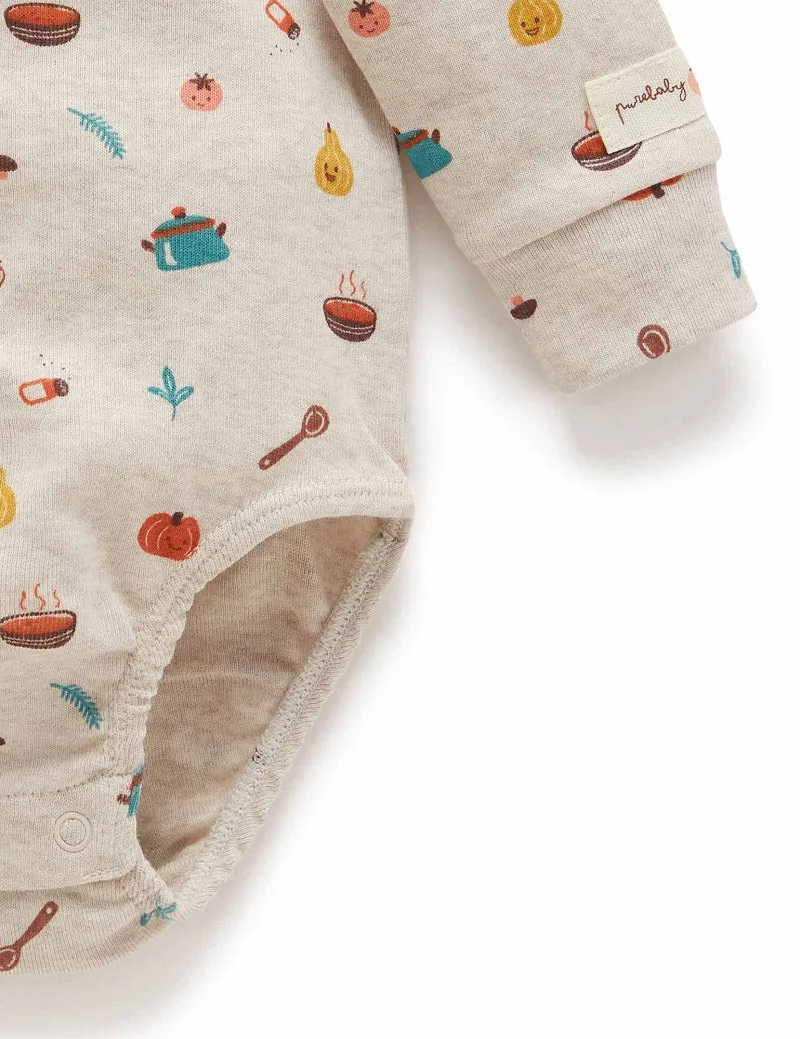 Purebaby Veggie Bodysuit - Veg Soup Print
