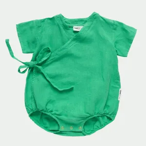 Romper Green Bow