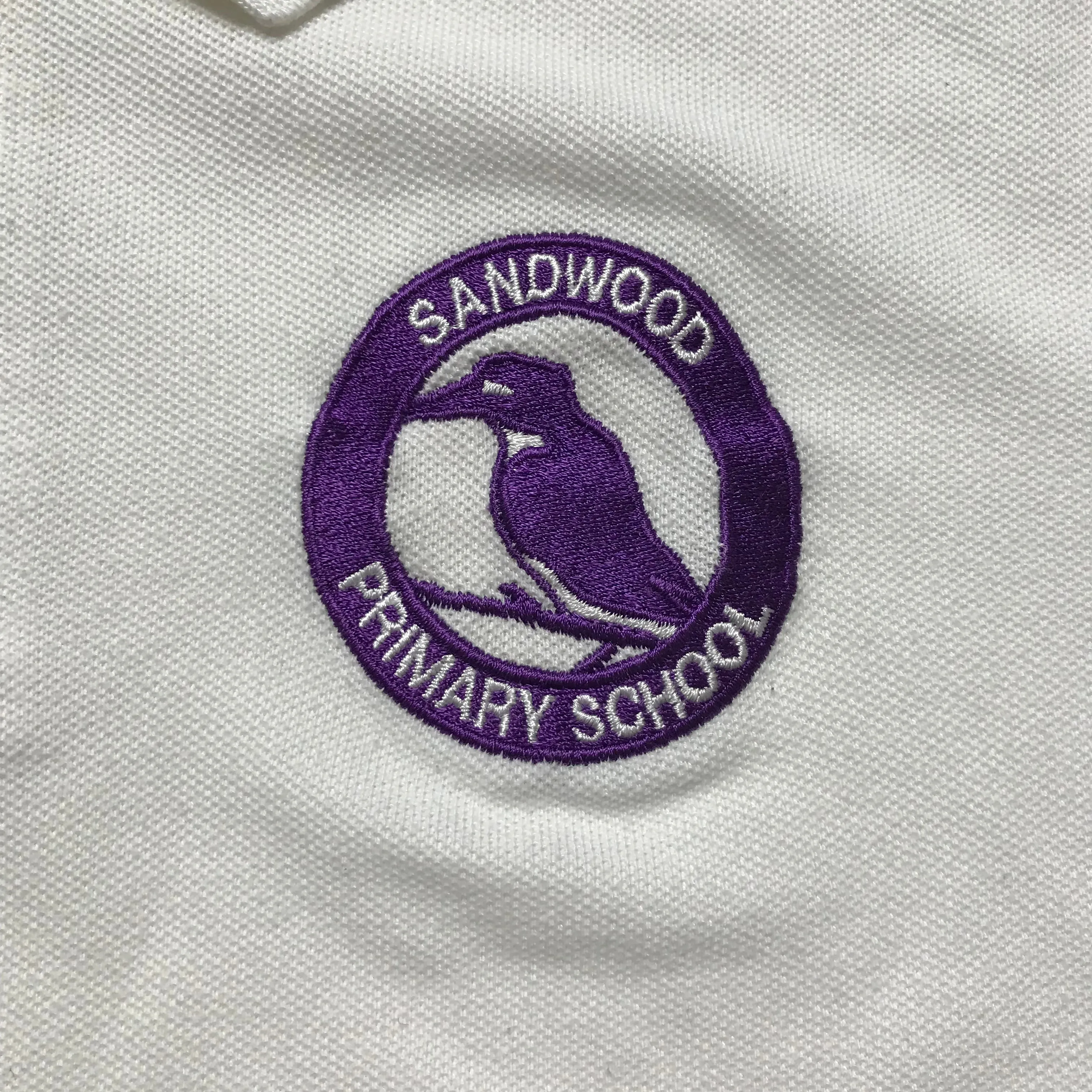 *Sandwood Primary White Polo Shirt