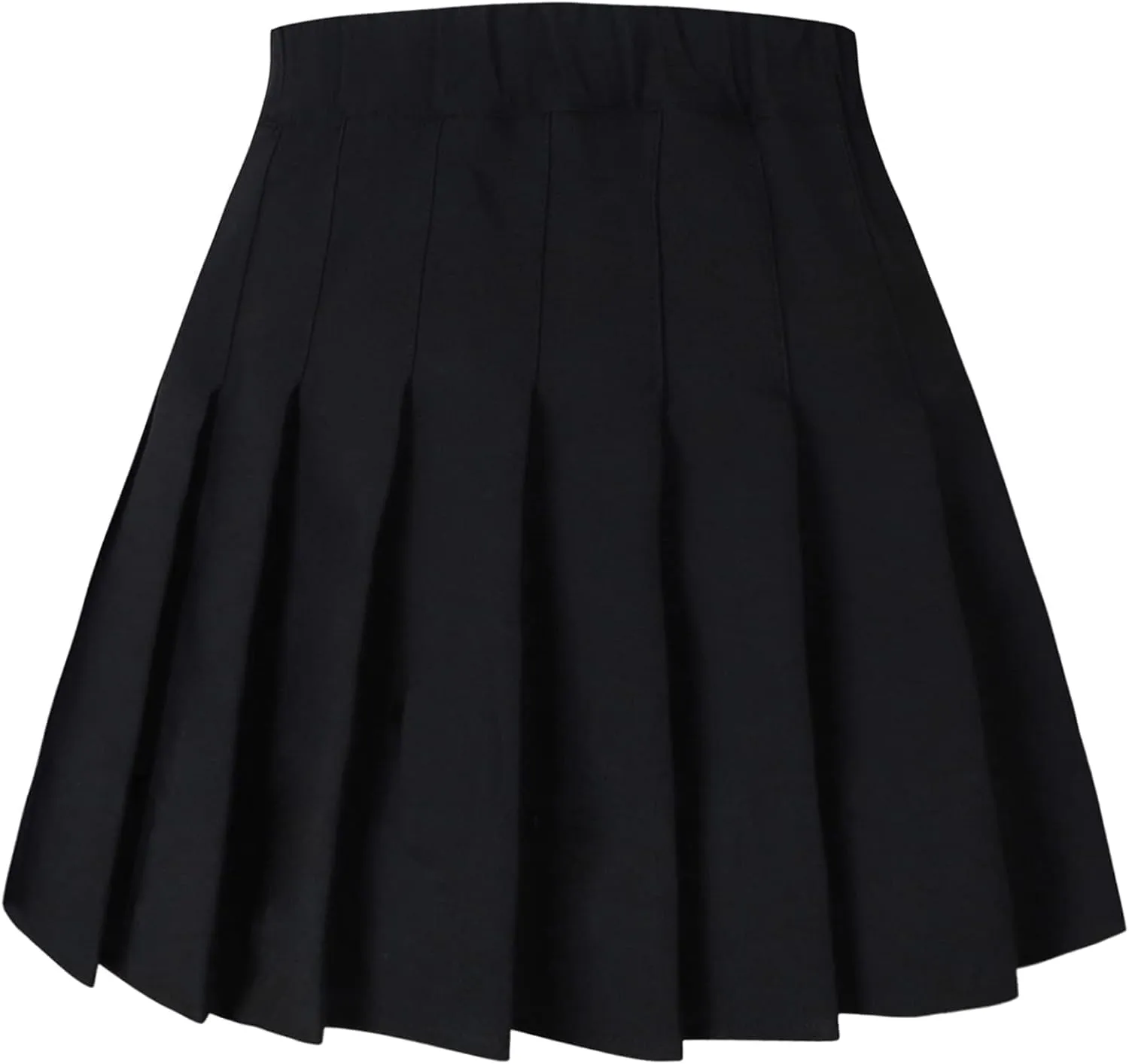 SANGTREE Women Girls Pleated Skirts with Shorts, Elastic Waist Uniform Plus Size Tennis Casual Skirt, 2 Years - US 4XL