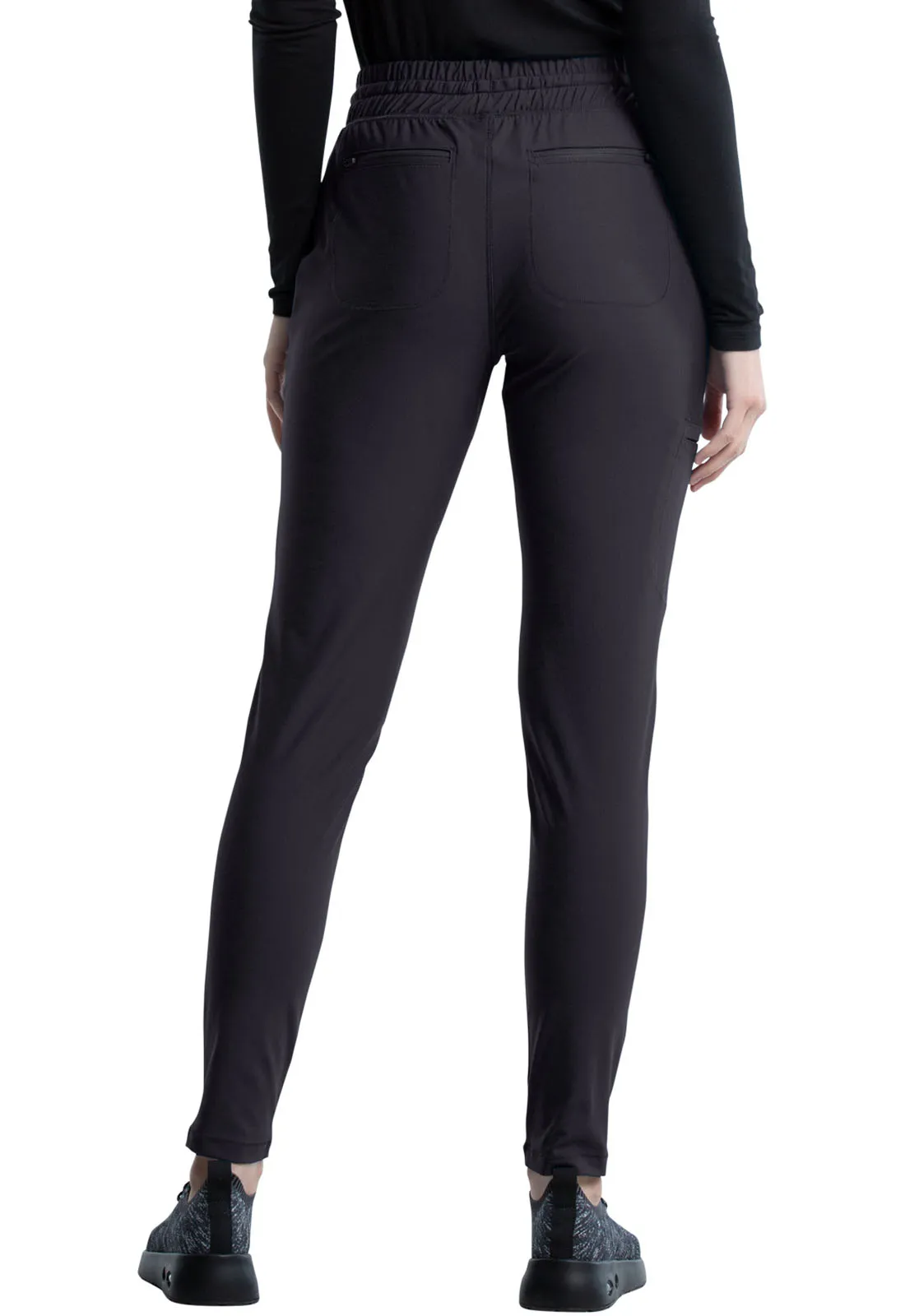 Scrub Pants - Cherokee Women's Form Mid Rise Tapered Leg Drawstring Pant - Pewter, CK095
