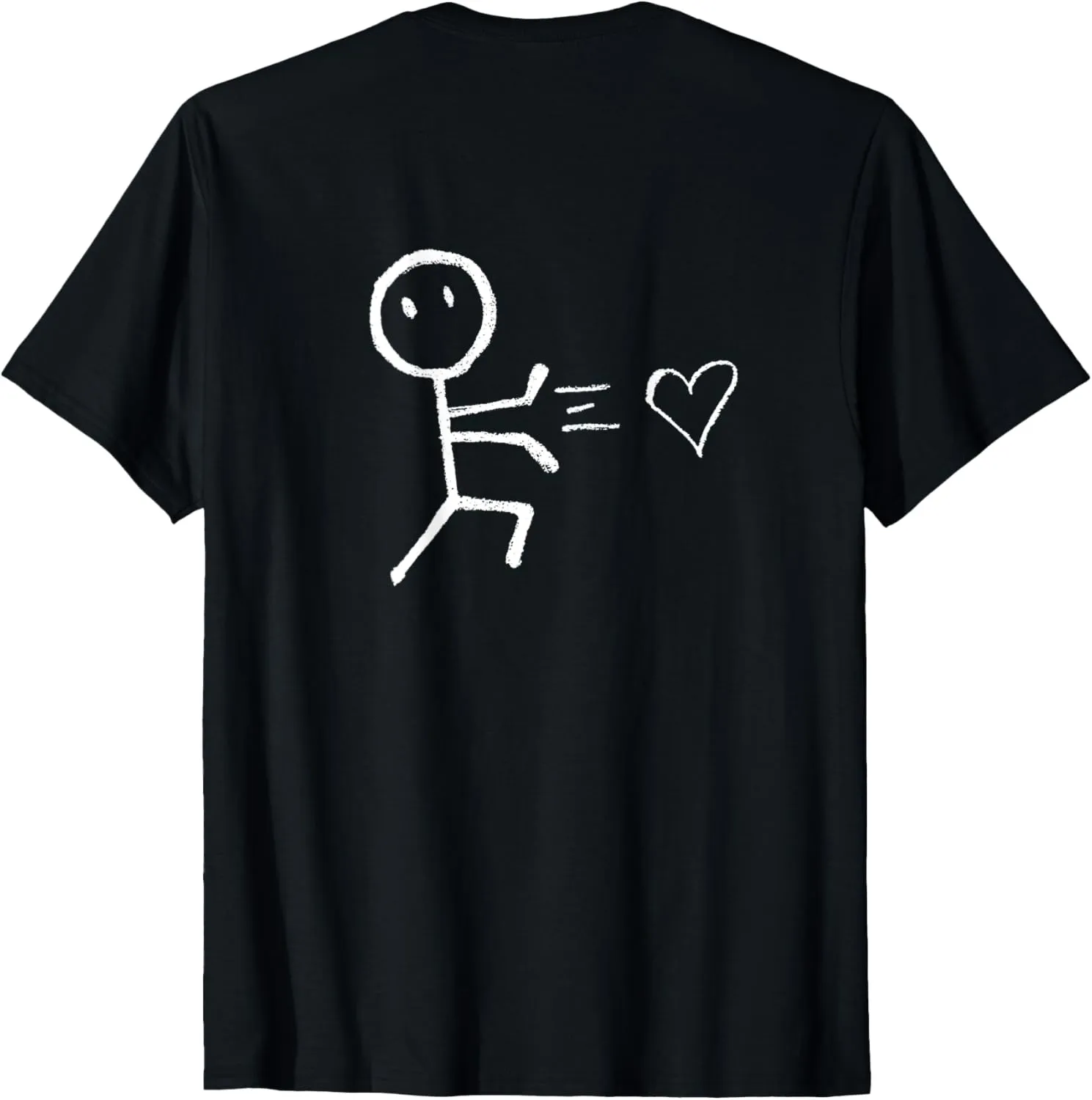 #snirt Hand Painted Romantic Stick Figure Romance Ninja T-Shirt