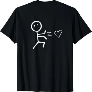 #snirt Hand Painted Romantic Stick Figure Romance Ninja T-Shirt