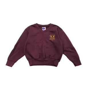 *St Marthas Primary Burgundy V-neck Sweatshirt