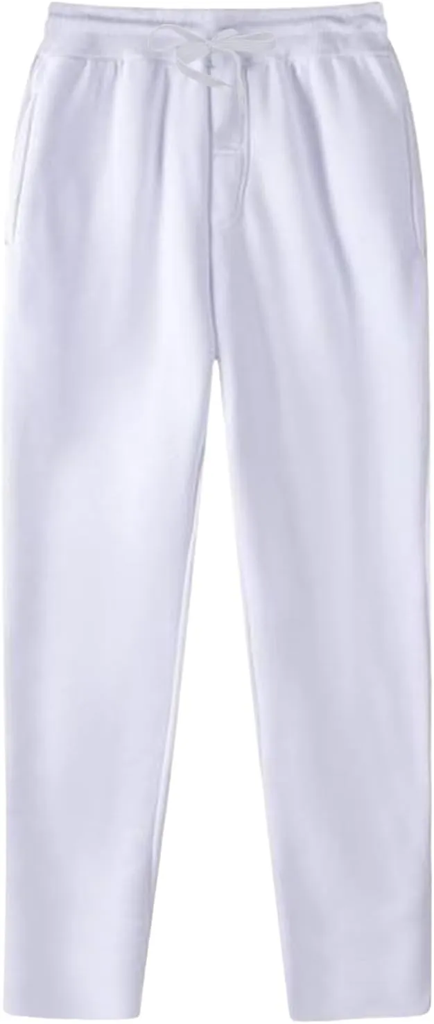 Sweat Pants for Mens Wide Leg Joggers Pants Heavyweight Fleece Workout Jogging Loose Fit Trousers with Pockets