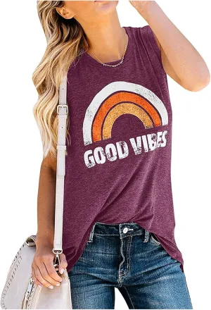 Tank Top Women Loose Fit Graphic Tees Summer Vintage Tank Tops Flowy 2025