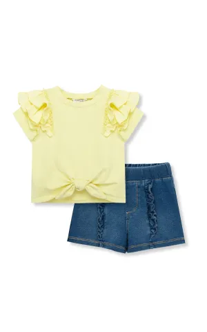 Tie Front Top Short Set | 2-6