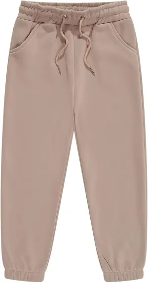 Unisex Basic Sweatpants Pull on Casual Joggers Boys Girls Solid Color Elastic Waist Athletic Pants with Pockets