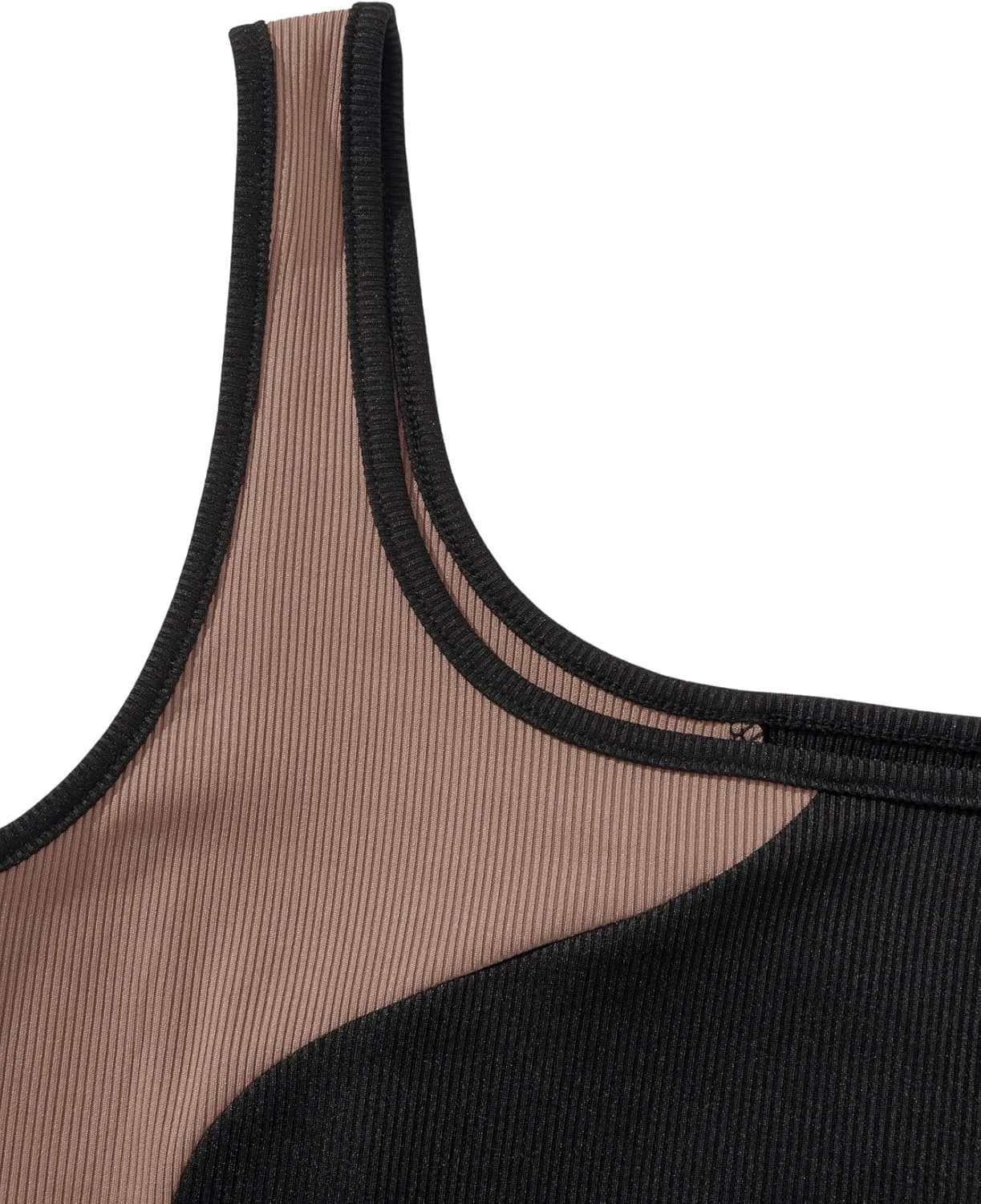 Verdusa Women's Color Block Scoop Neck Sleeveless Skinny Tank Bodysuit Top