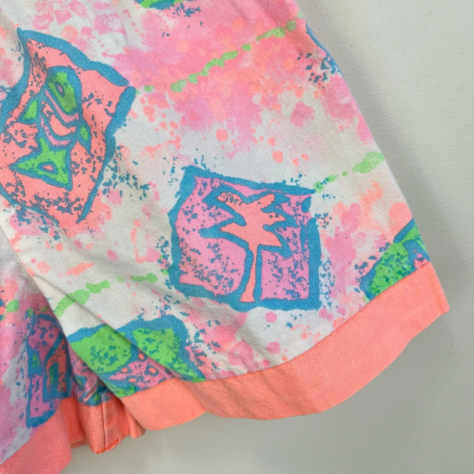 Vintage Little Brooke Neon Fish Shorts 3T