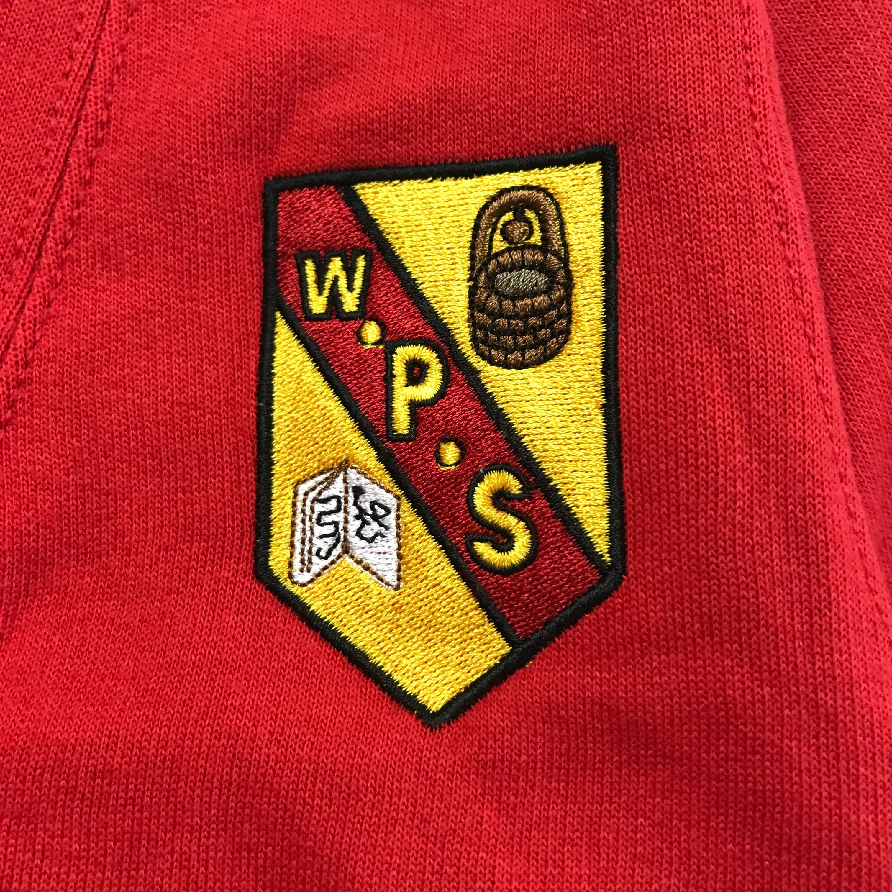 *Wallacewell Primary Red Jersey Cardigan