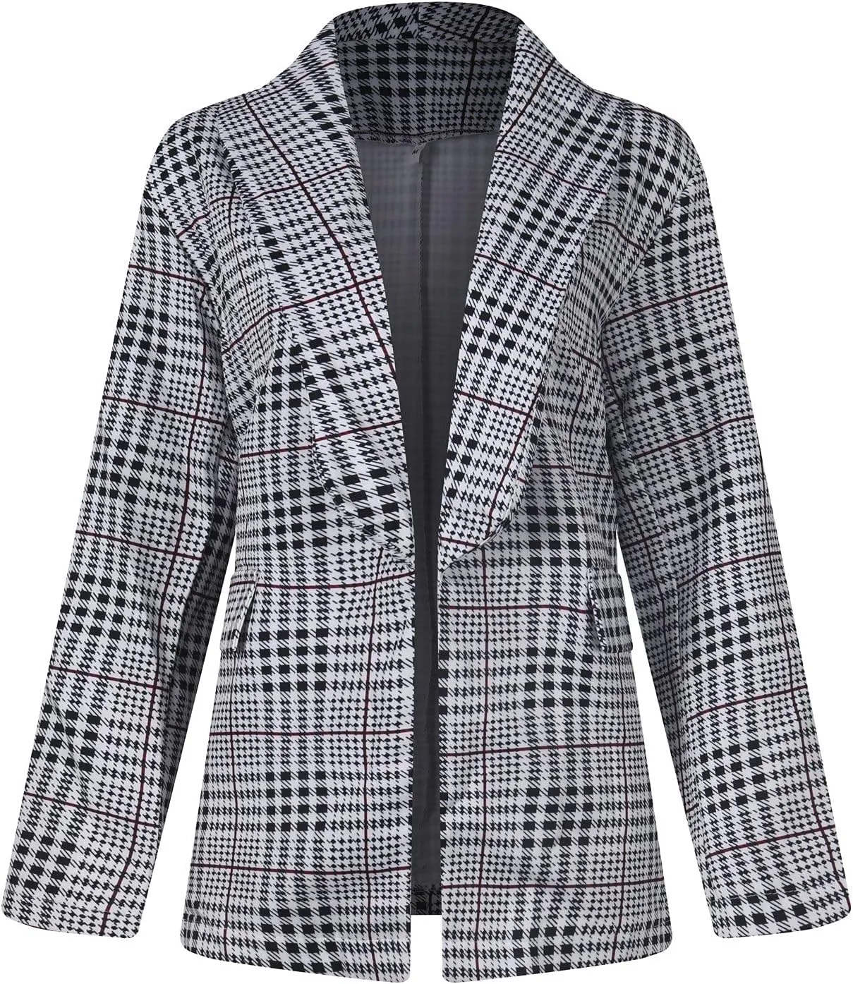 Women's Casual Blazer Fashion Long Sleeve Print Color Coat Open Front Suit Jacket Blazers for Work Casual